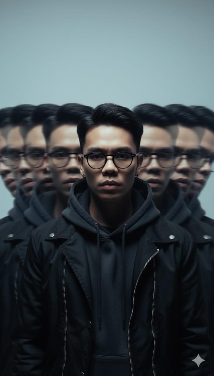 Surreal Motion Portrait with Multiple Blurred Copies