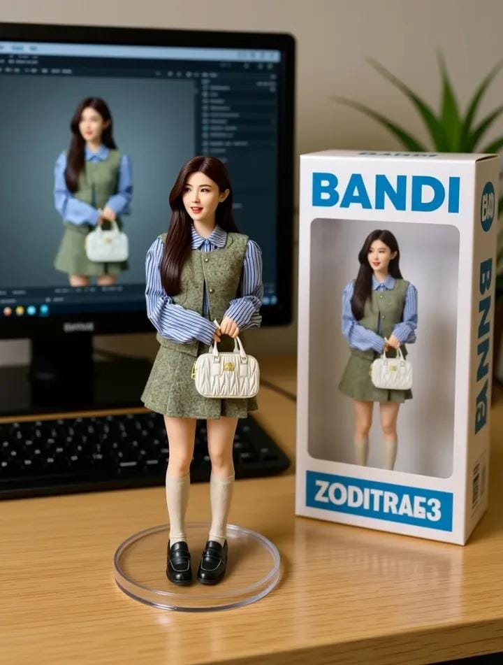 Desk with a Figure and Its Modeling Process