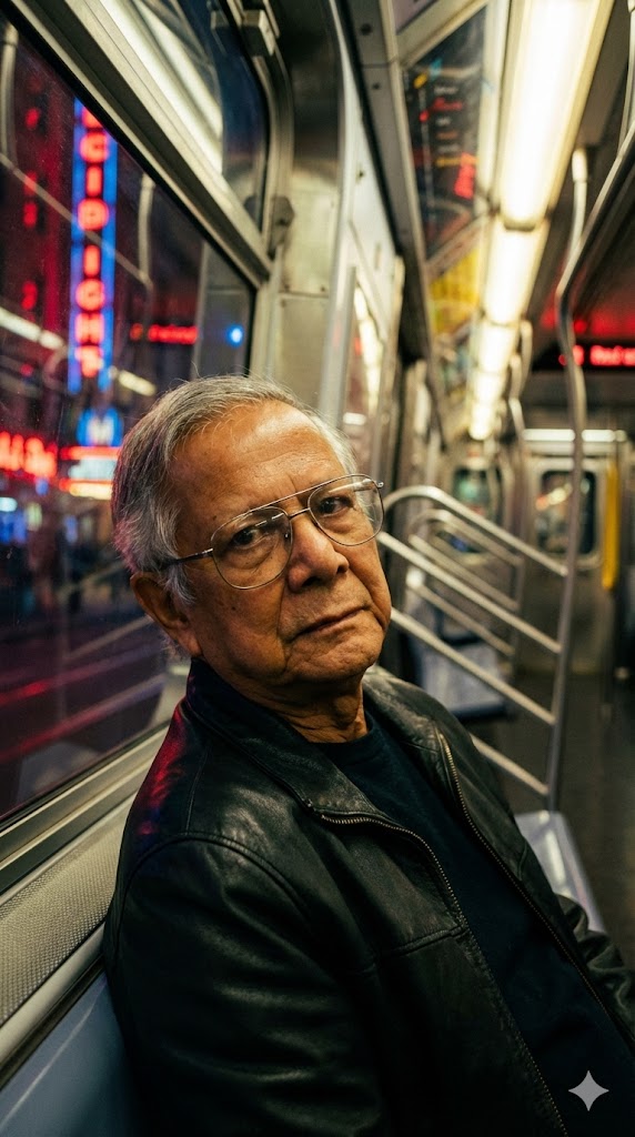 Cinematic Subway Portrait AI Prompt: Moody Night Scene - Generated image 1