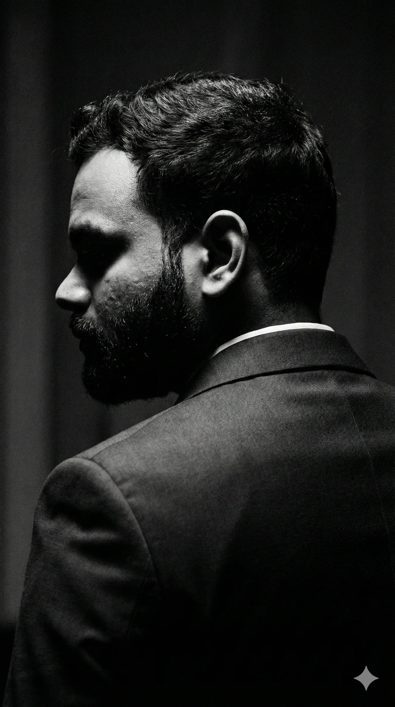 Black White Profile Portrait Ai Prompt