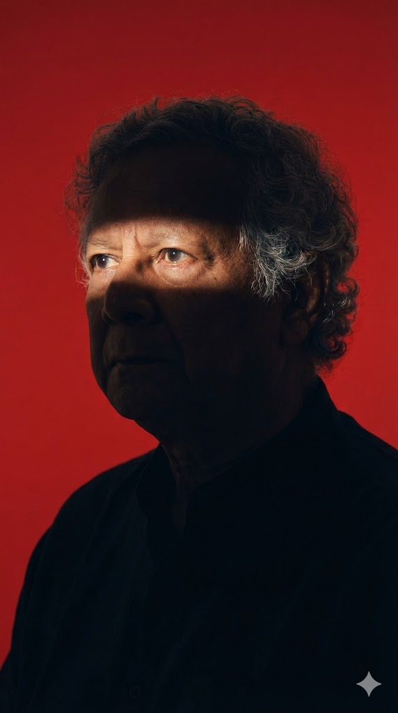 hard-light-portrait-red-background-shadow-band-prompt