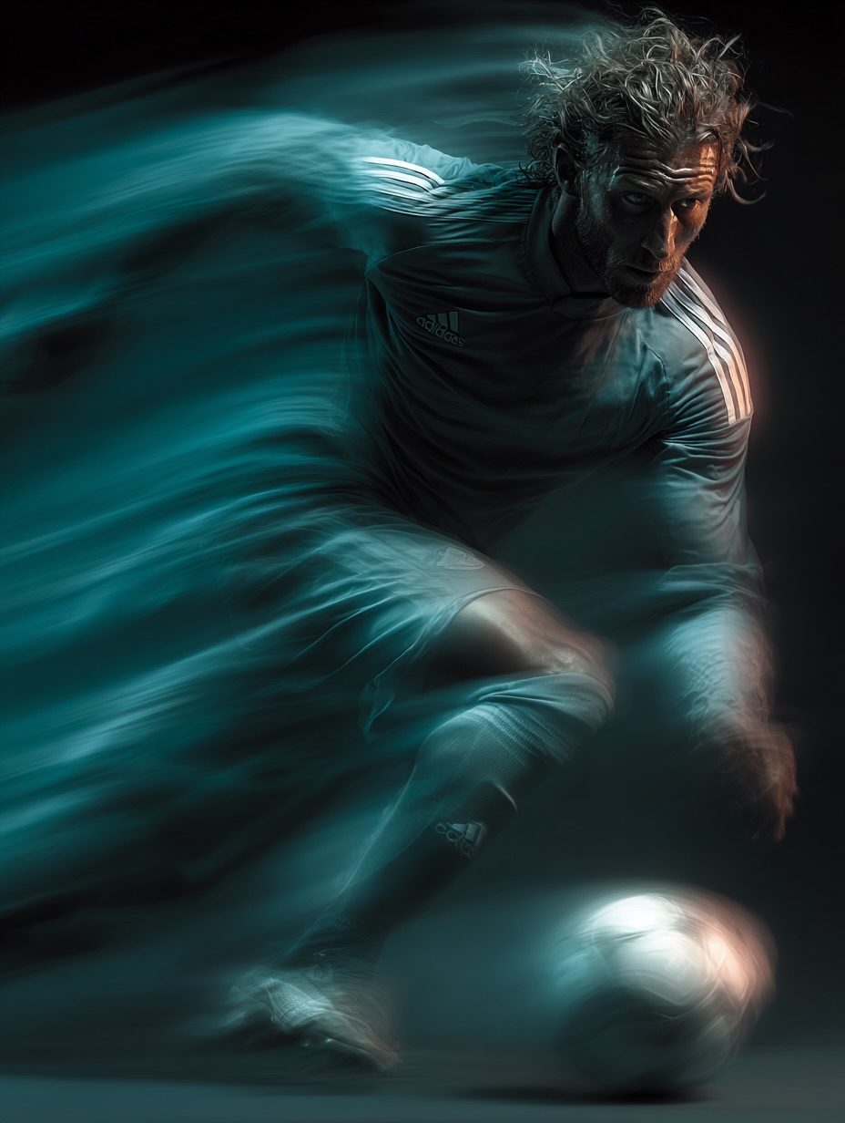 Renaissance Painting Style Soccer Motion Blur AI Prompt