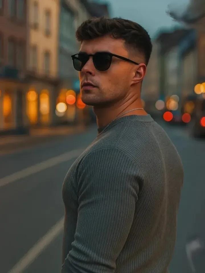 Cinematic Portrait Walking with Purpose in the City