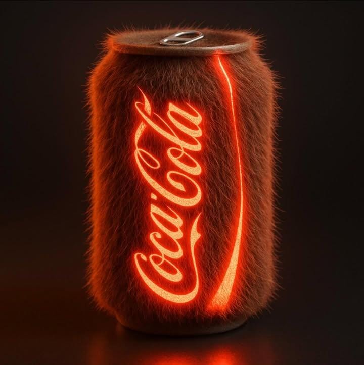 Render of an Object Covered in Glowing Neon Fur